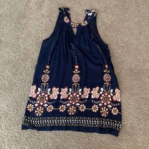 Floral faux-embroidery Dress